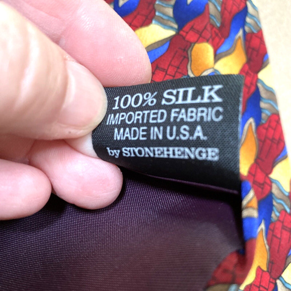 Cocktail Collection Men's Silk Tie Necktie Scotch On The Rocks Colorful Abstract - Picture 6 of 6